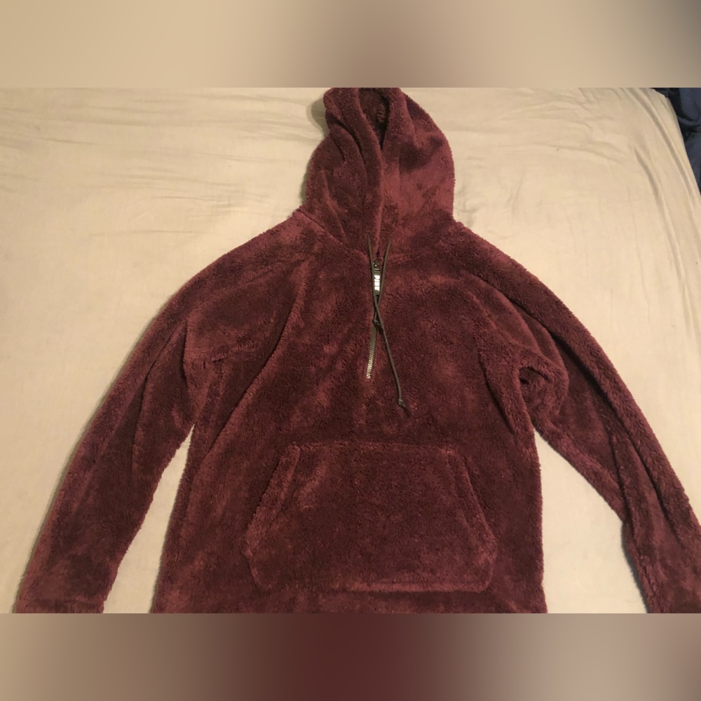 Victoria Secret Pull Over Sherpa Hoodie